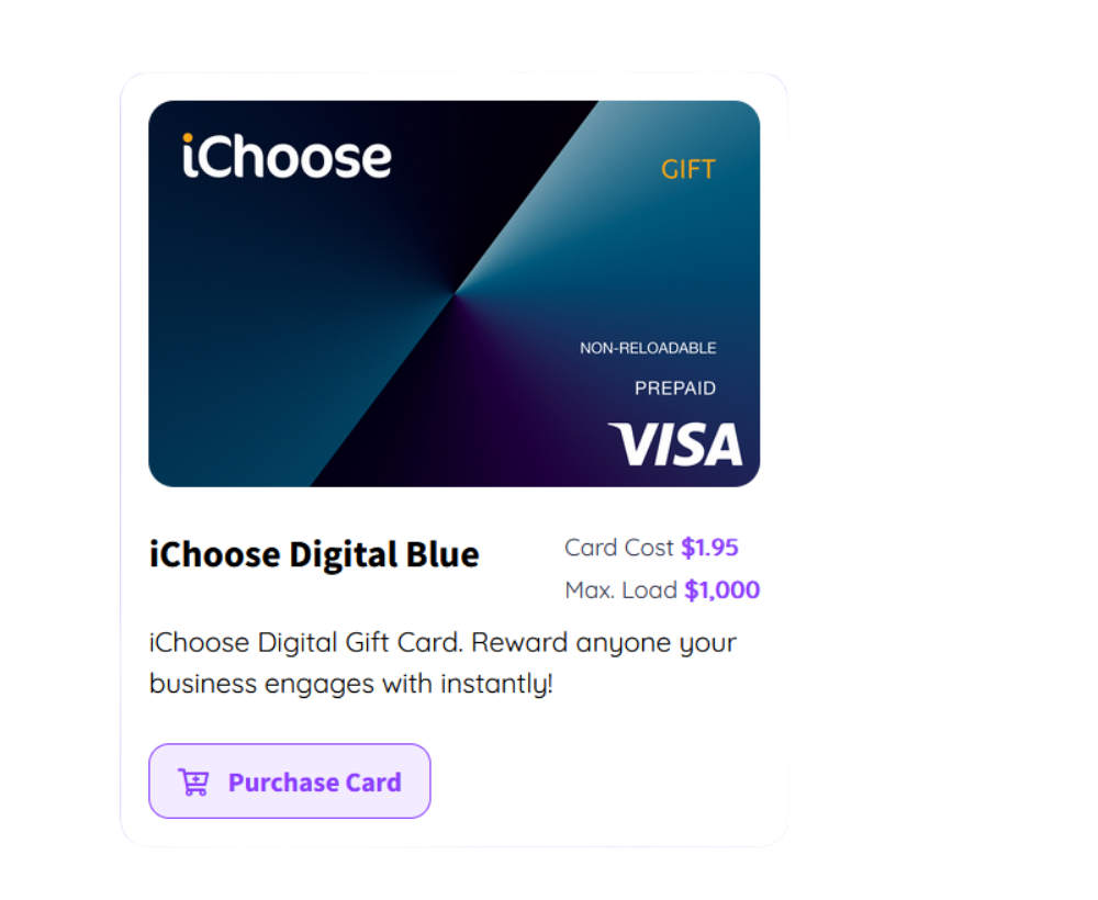 ichoose visa gift card store